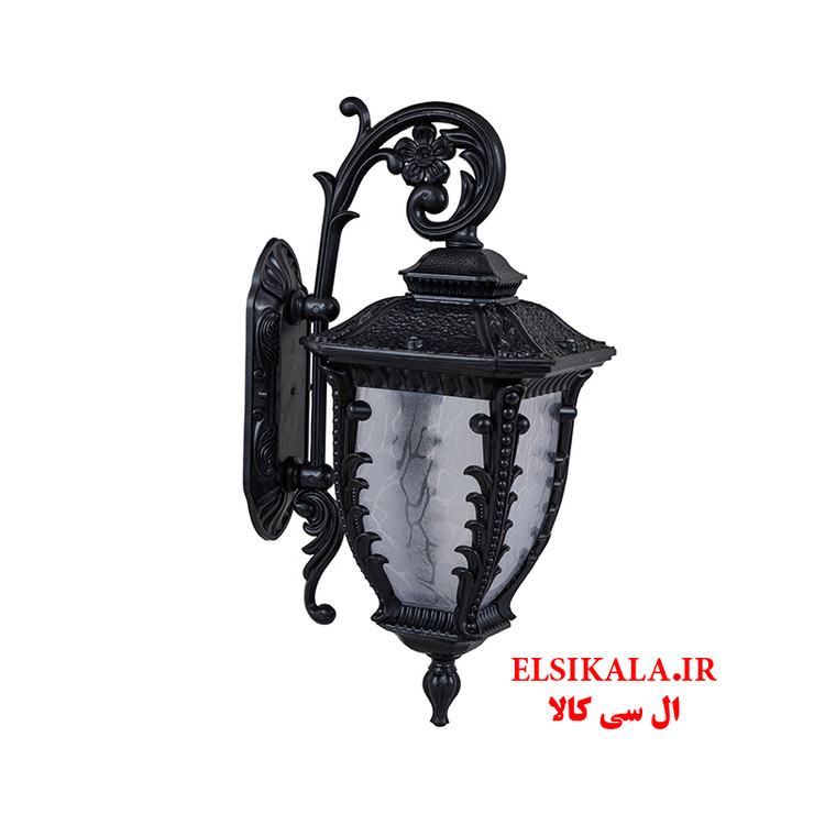 چراغ حیاطی مدل کارن دیواری مشکی مسی سفید
