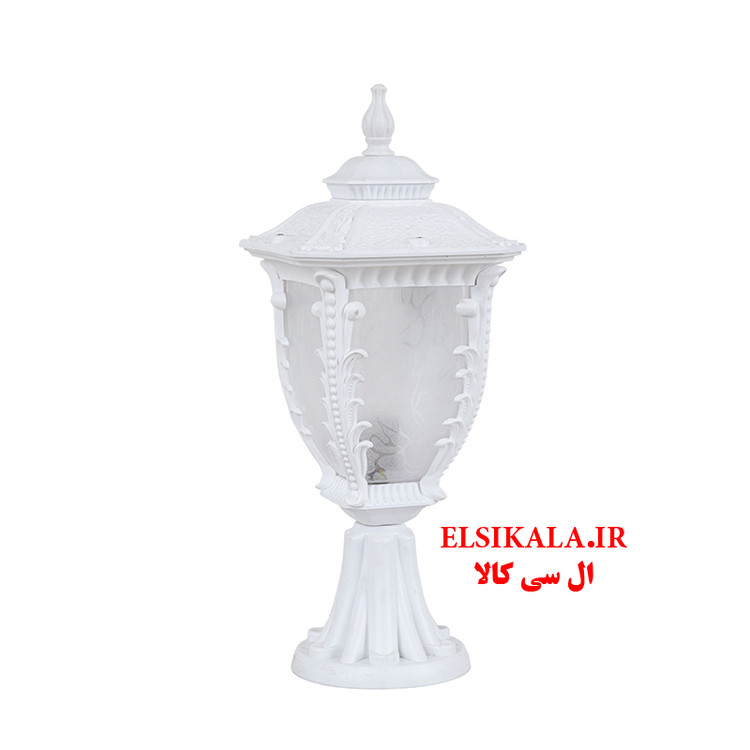 چراغ حیاطی مدل کارن سردری مشکی مسی سفید