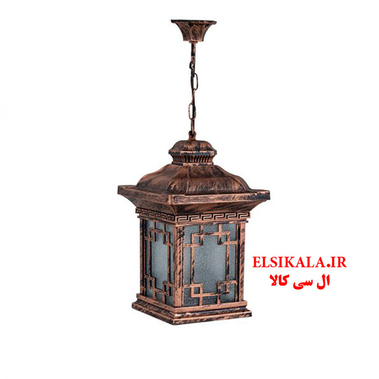 چراغ حیاطی آویز مشکی مسی سفید مدل ورساچ