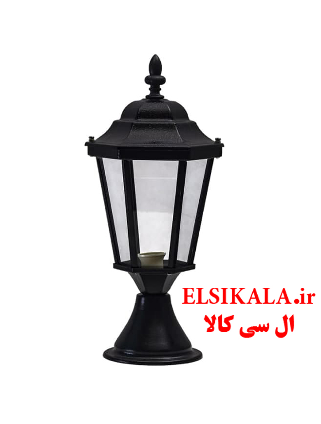 چراغ حیاطی فلزی رومی سردری مشکی مسی سفید