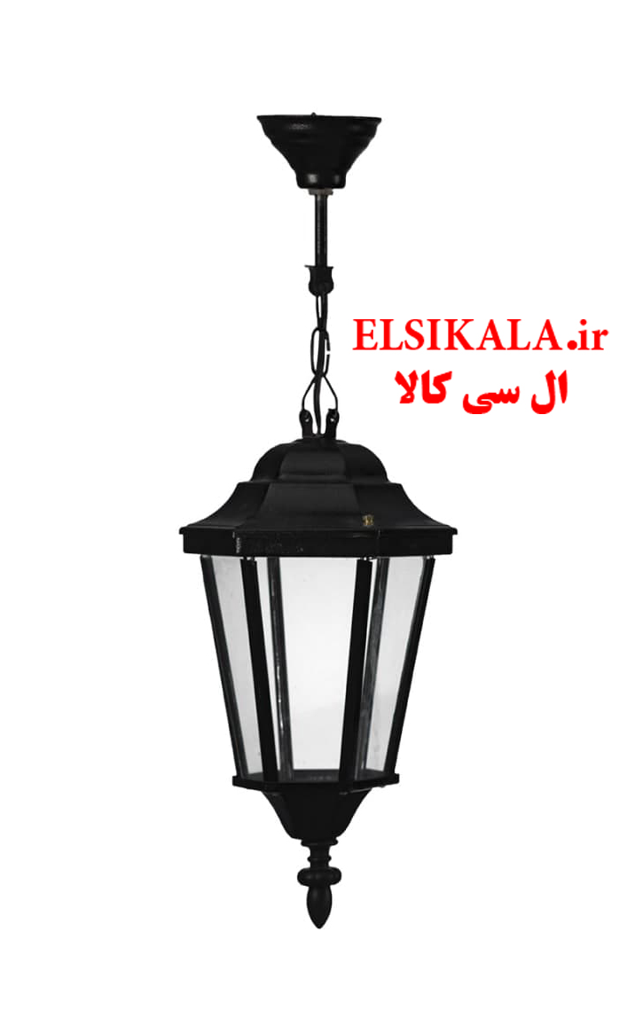 چراغ حیاطی فلزی رومی آویز مشکی مسی سفید